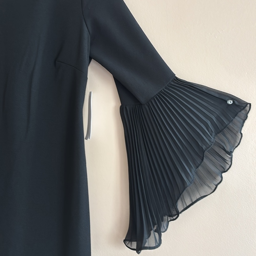 Shelby & Palmer Black Ruffled Bell Sleeve Sheath Dress - Picture 4 of 11